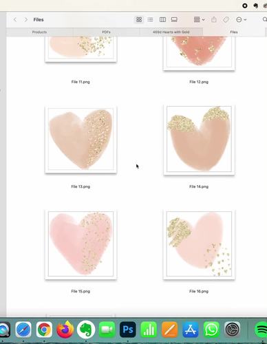 Pink and Gold Hearts Clipart in Valentine Day Art for Classroom Decor ...