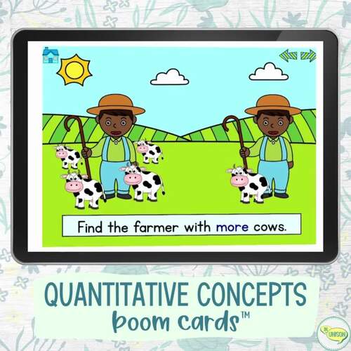 Farm Quantitative Concepts Boom Cards™ | More Less All None Most Least