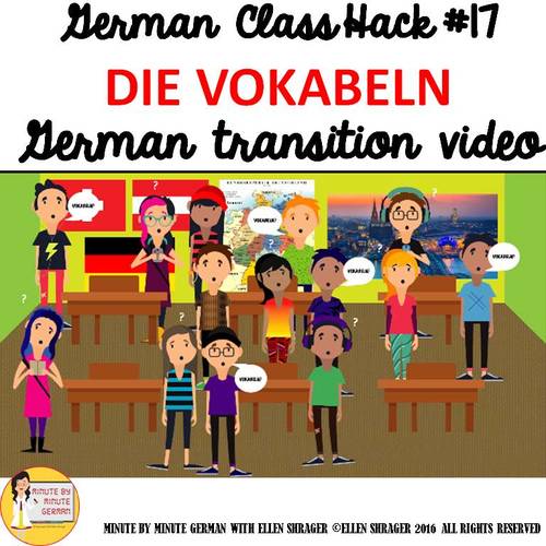 Preview of 17_German Class Transition Video " Vocabulary die Vokabeln" for CI 90% TL TPRS