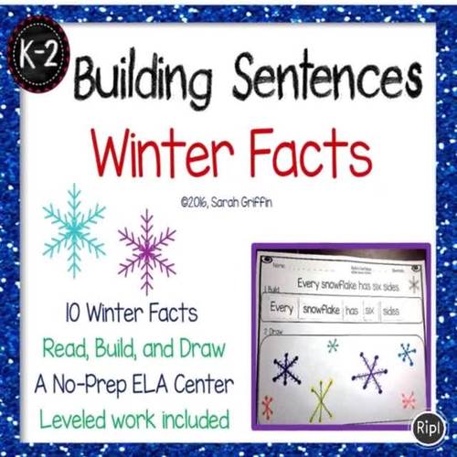Building Sentences Winter Facts For Kids By Little Learning Corner