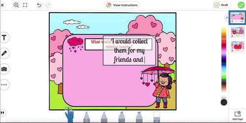 The Day It Rained Hearts Seesaw and Printable Craft