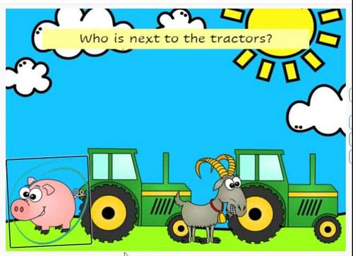 SPATIAL BASIC CONCEPTS Between Next To BOOM CARDS™ by One Of A Kind Kids