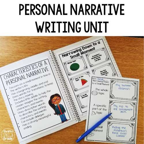 Personal Narrative Writing Unit 3rd Grade W 3 3 C W 3 3 D Tpt