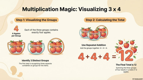 Preview of Math's multiplication fact for 3x4