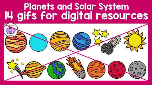 Animated GIFs Solar System and Planets | Space Animation | TPT