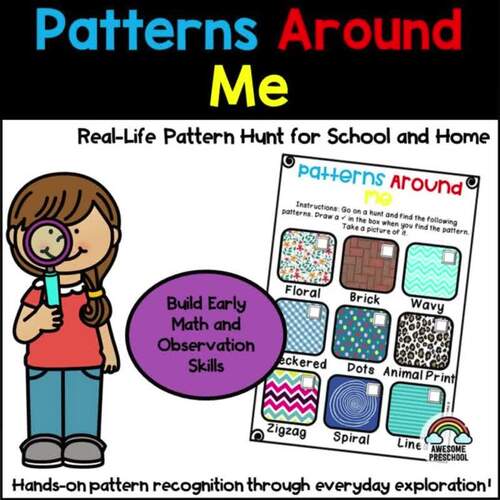 Real-Life Pattern Hunt Activity - Patterns Around Me by Awesome Preschool