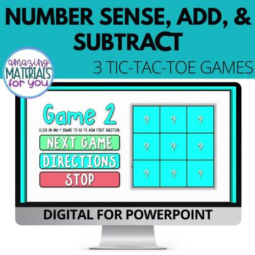Place Value Rounding Addition Subtraction Digital PowerPoint Tic Tac ...