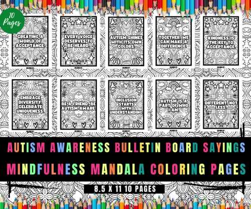 Autism Awareness Bulletin Board Sayings, Awareness Day, Relaxing Craft ...