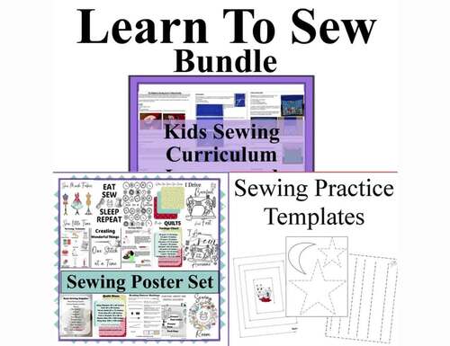 Learn to Sew Bundle Set- Sewing Curriculum, Lessons, Sewing Posters and ...