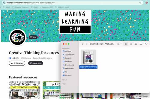 Graphic Design | PACKAGING DESIGN | Sub cover lesson Homework | TPT