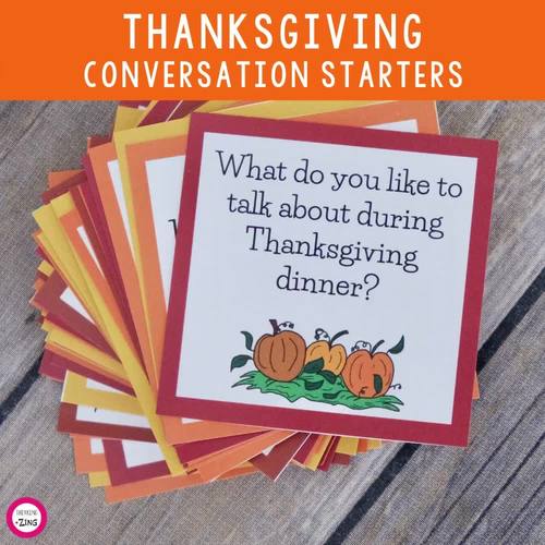 Thanksgiving Conversation Starters and Writing Prompts | TpT