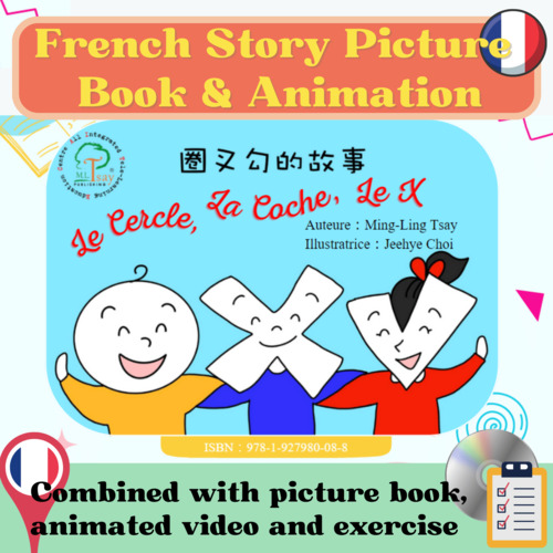 Preview of 【French】The Circle, Cross and Check--Animation, Story Picture Book and Exercise