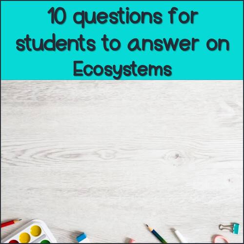 Ecosystems New Year 2023 Color by Number |New Year's Science Activity