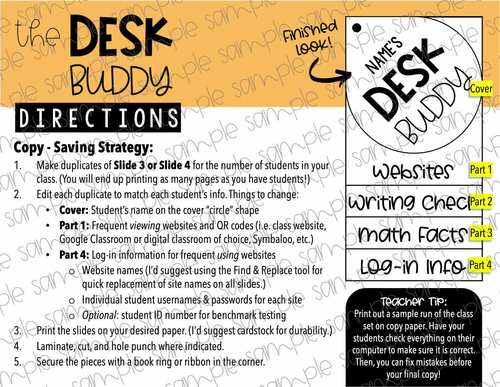 the Desk Buddy (EDITABLE TEMPLATE) by Designs and Such | TPT