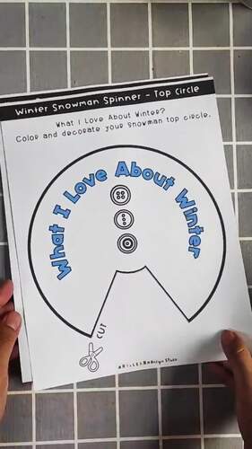 Christmas & Winter Snowman Spinner Craft | Writing Prompts, Fun Art ...
