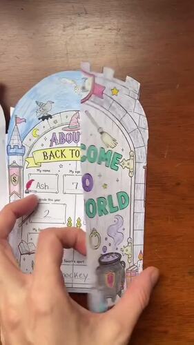About Me Writing Prompt Back to School Magic Door Harry Potter | TPT
