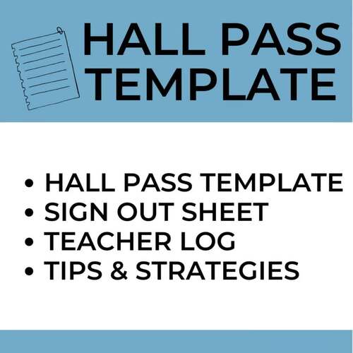 Bathroom Passes Printable by ShipleyMade TPT