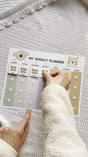 Editable Weekly Calendar for Kids Daily Schedule Toddler Chores Visual ...