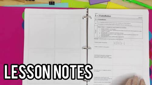 3x3 Systems Substitution Lesson by Math Beach Solutions | TPT
