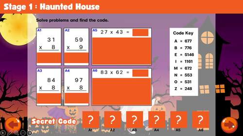Escape Room 3rd Grade Math | Multiplication & Division | Halloween