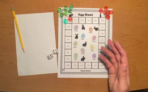 Multiplication Easter Board Game: 3rd & 4th Grade Times Tables Math
