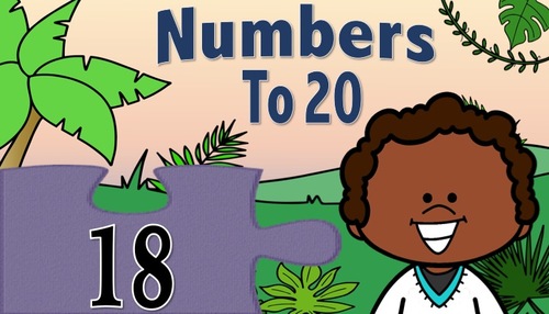 Preview of Identify Numbers to 20: In the Jungle: Math Brain Break
