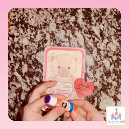 Valentine's Day Bible Craft for Kids | Jesus Loves You Teddy Bear ...