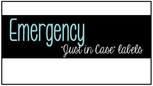 Back To School Editable Emergency Just In Case Clothes Labels Tpt
