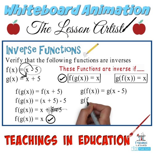Preview of Proving Inverse Functions: Whiteboard Animation