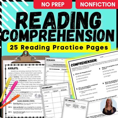 3rd 4th Grade Reading Comprehension Passages & Questions, Close reading ...