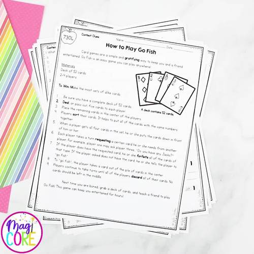 Context Clues Reading Comprehension Worksheets Passages Questions 2nd