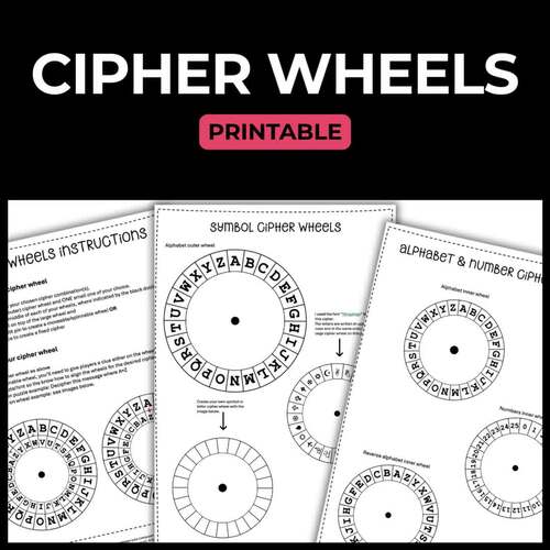 Printable Cipher Wheels/Code Wheels - create your own cipher/code PDF