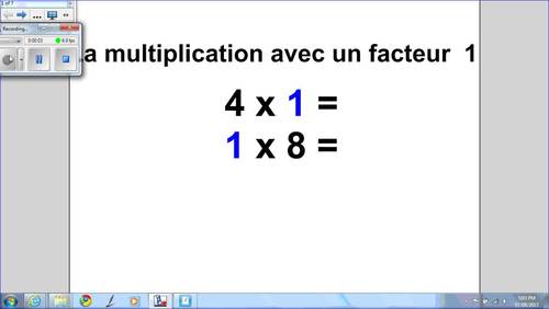 Preview of La multiplication par 1, Distance learning (M47)