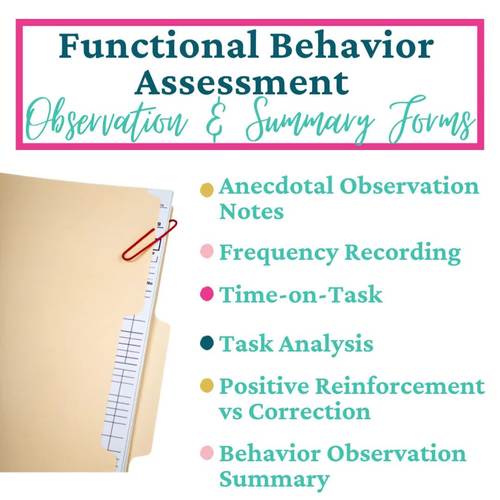 Behavior Observation Form (s) by The Responsive Educator | TpT