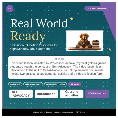 Preview of Self-Advocacy l special education life skills l grade 8-post secondary