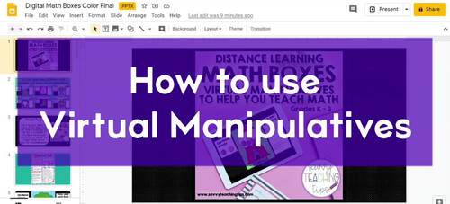 Math Manipulatives BUNDLE - Distance Learning by Savvy Teaching Tips