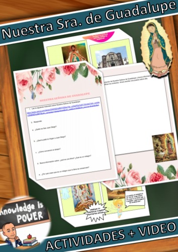 Preview of Our Lady of Guadalupe  Interactive Video + Activities  Spanish Version