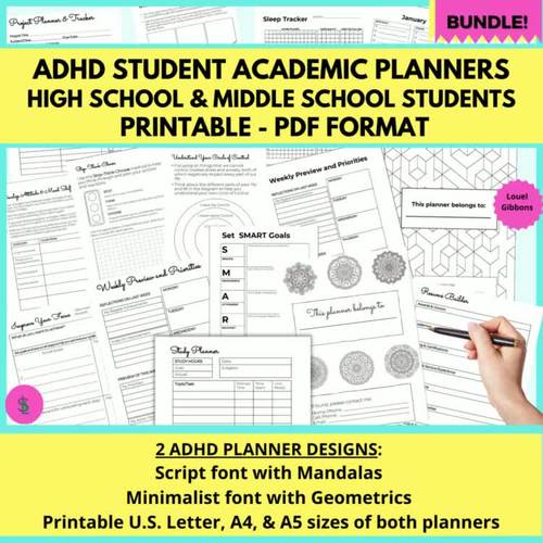 bundle-daily-student-planner-for-adhd-high-school-middle-school-students