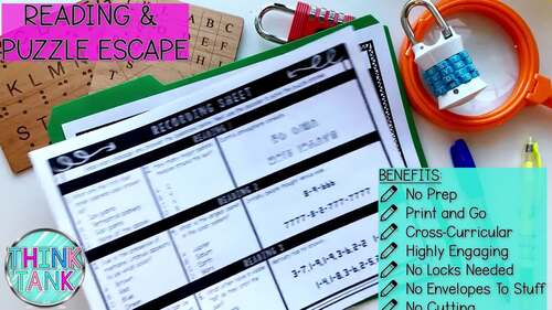 13 Colonies Reading Comprehension and Puzzle Escape Room by Think Tank