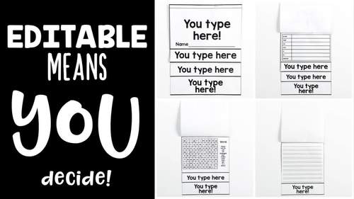 Blank Flipbook Templates Editable Flip Book by Teaching in the Tongass