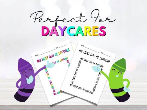 Handprint Art Printable for Daycares | First Day Keepsake for Daycares ...