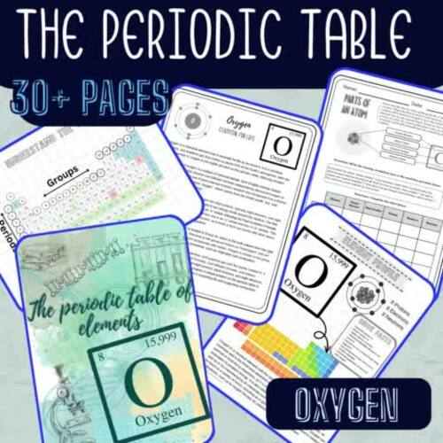 Oxygen - The Periodic Table - Lesson Reading Activity Worksheets ...