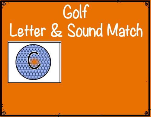Golf Letter & Sound Match Game by The Teaching Scene by Maureen | TPT