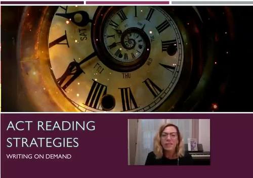 Preview of ACT READING STRATEGIES Powerpoint & Video Lecture for Virtual Distance Learning