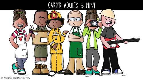 Career 5 clip art, Adults, occupation, job Mini by Melonheadz Clipart