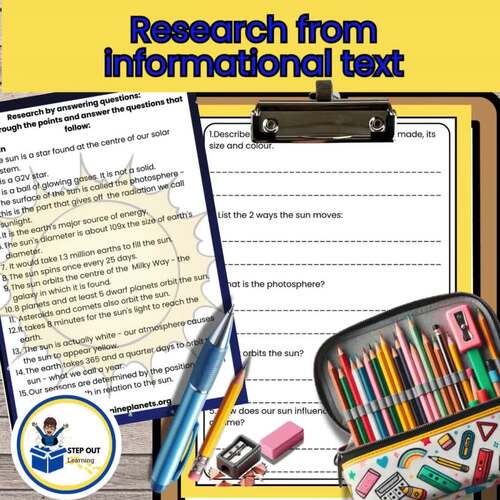 Solar system reading comprehension - Planets worksheet - Science ...