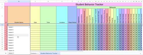 Behavior Tracker, Student Behavior Log, for Behavior Management EDITABLE