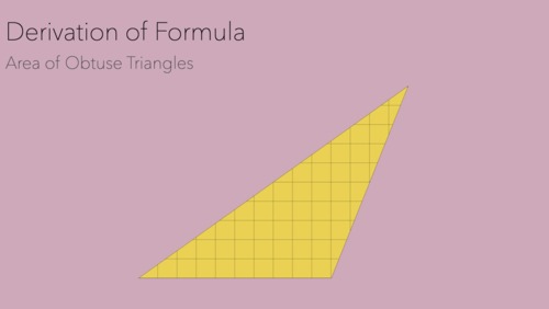 Preview of Montessori Derivation of Formula: Area of Obtuse Triangles Presentation