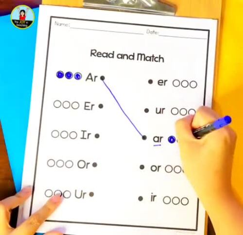 R-Controlled Vowel Worksheet by The Joy in Teaching | TPT