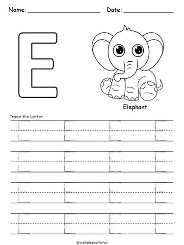 Alphabet Tracing Worksheets, Tracing Letters, Kindergarten Morning Work ...